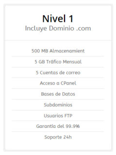 Hosting Nivel 1